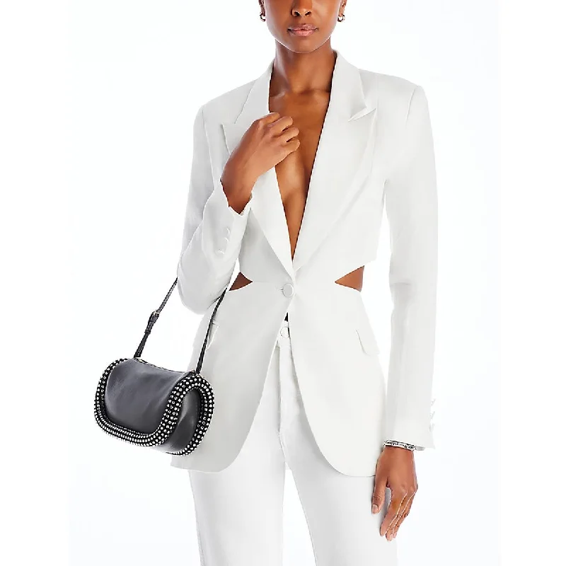 YEAR-End Sale Womens Cut-Out Collar One-Button Blazer