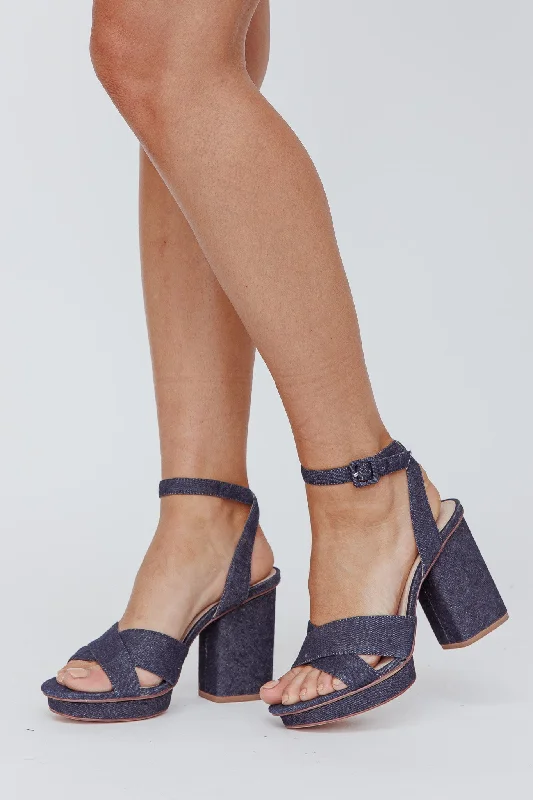 Price Reduction SOL SANA Eden Platform Heel Denim