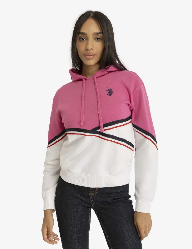 Act Now TWO TONE SIGNATURE STRIPE TAPE HOODIE