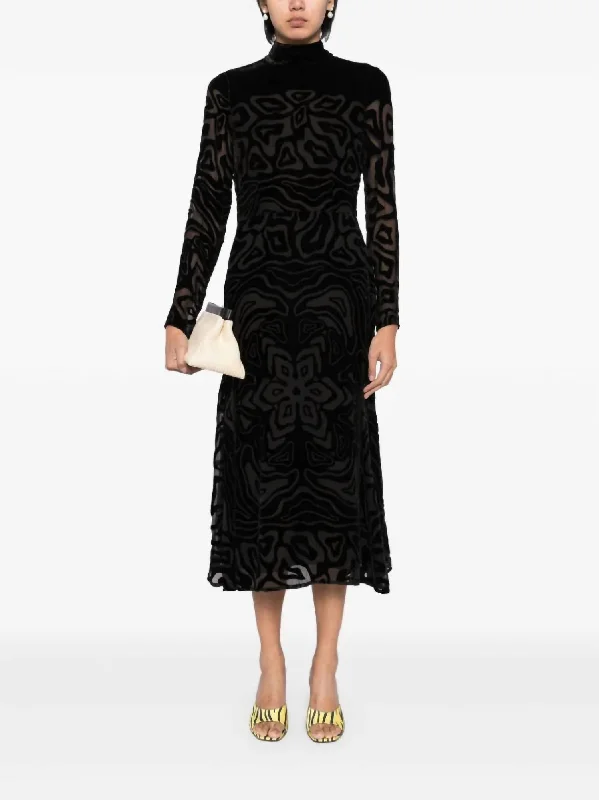 Crazy Deals Helena Midi Dress In Noir