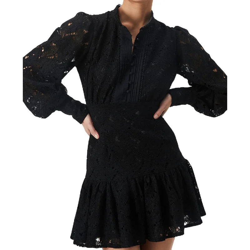 Exclusive Offers Womens Lace High Neck Fit & Flare Dress