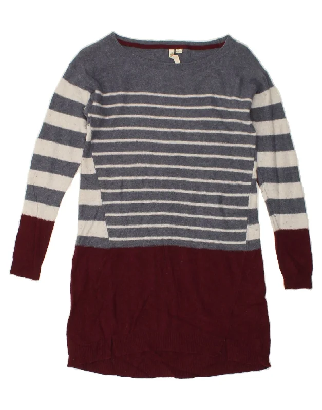 Markdowns WHITE STUFF Womens Boat Neck Jumper Sweater UK 8 Small  Grey Colourblock