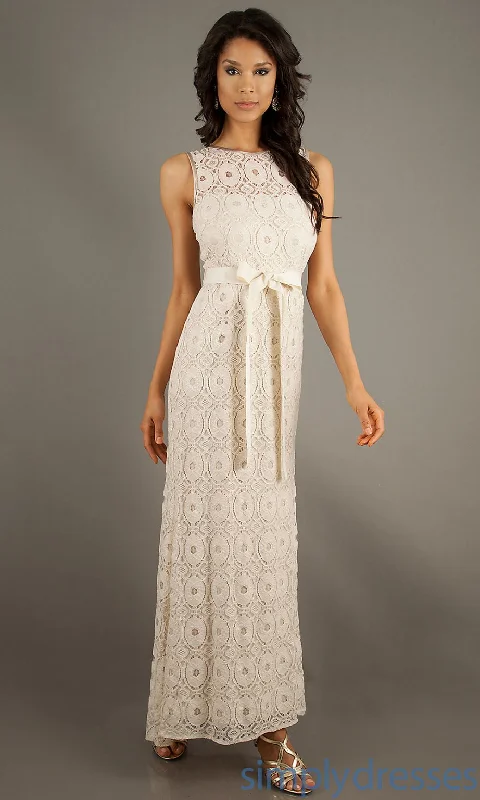 Closeout Other Sleeveless Floor Length Eyelet Dress