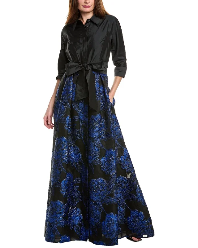 Overstock Sale Teri Jon by Rickie Freeman Jacquard Skirt Shirtdress