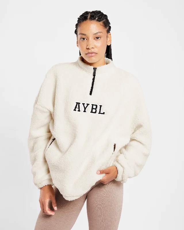 Special Price Varsity Oversized Fleece - Cream