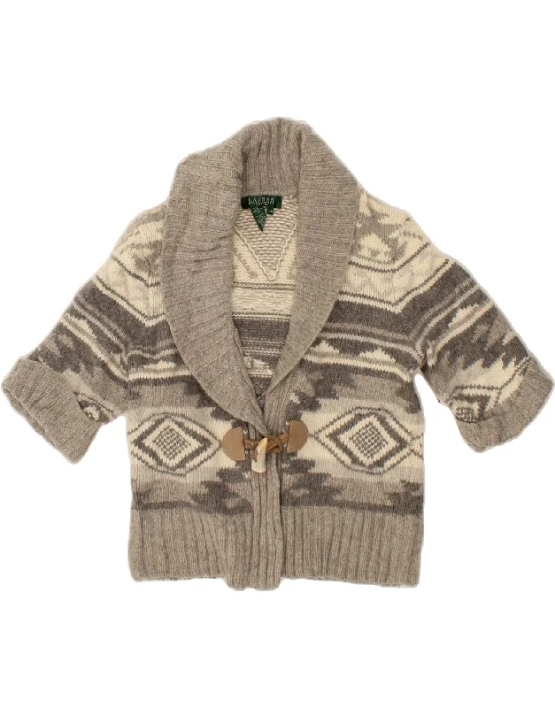Instant Savings RALPH LAUREN Womens Petite Short Sleeve Cardigan Sweater UK 14 Medium Grey Instant Savings RALPH LAUREN Womens Petite Short Sleeve Cardigan Sweater UK 14 Medium Grey