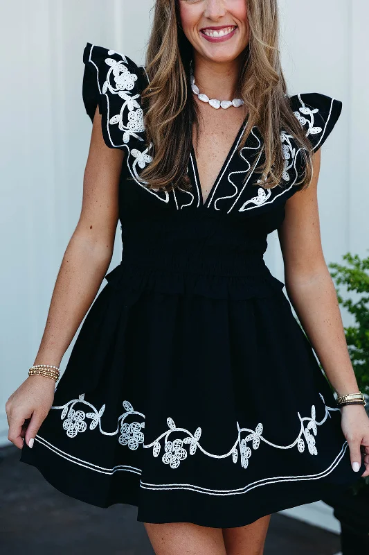 Time-Limited Offer Endless Fun Mini Dress - Black