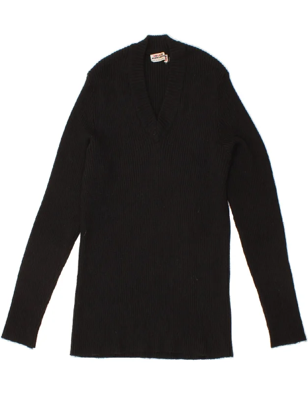 Unmissable Offer RODIER Womens V-Neck Jumper Sweater UK 16 Large Black