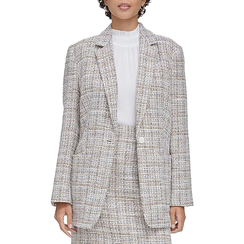 Clearance Items Womens Tweed Suit Separate One-Button Blazer