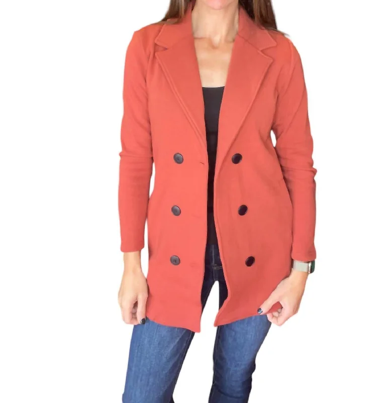 Clearance Sale Scarlett Sweater Jacket In Pumpkin