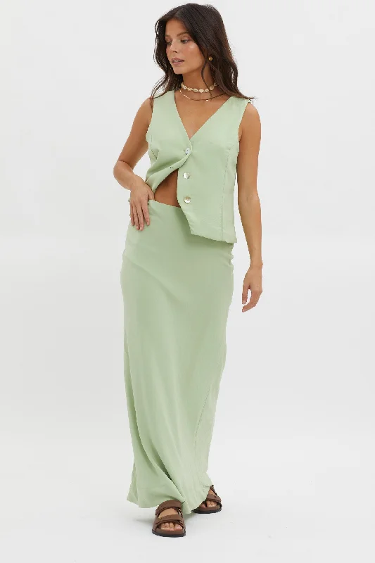 Seasonal Sale Philomena Midi Skirt Sage