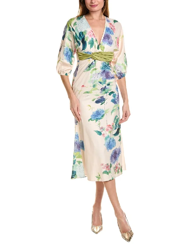 Exclusive Access IPPONELLI Twisted Front Midi Dress