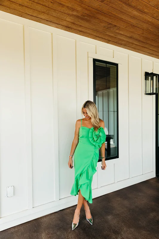 Overstock Robin Midi Dress - Green