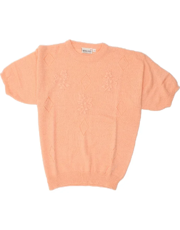 Take Advantage VINTAGE Womens Crew Neck Jumper Sweater IT 46 Large Orange Floral