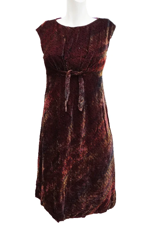 Don't Wait Anna Sui Shimmering Velvet Shift Dress, UK8