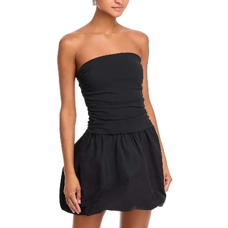 Markdowns Womens Mini Strapless Fit & Flare Dress