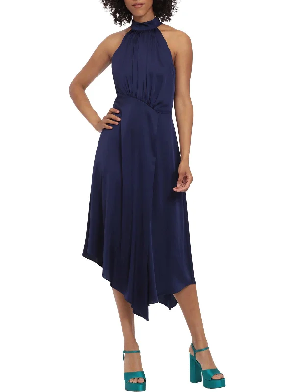 New Arrival Womens Asymmetric Calf Midi Dress