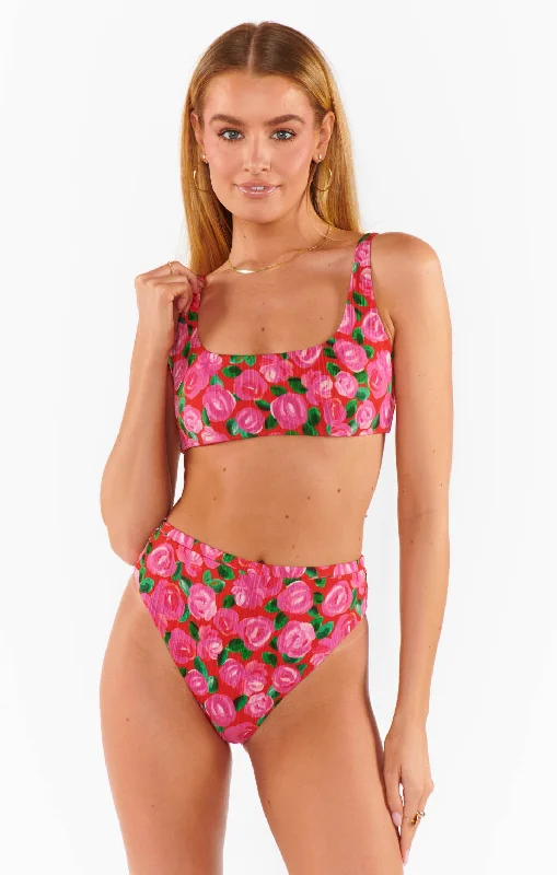 Anniversary Sale Sanibel Top ~ Rosie Blooms Micro Rib