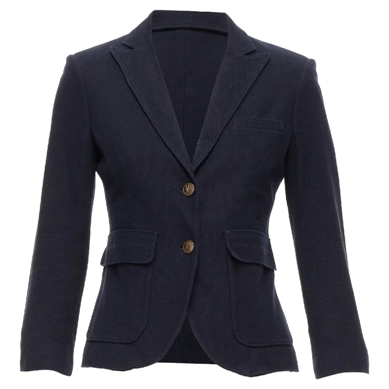 Super Bargain Rag & Bone Waffle Cotton Daggers Buttons 3 Pockets Fitted Blazer