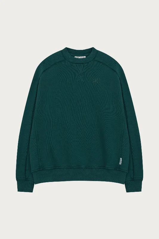 Price Rollback LAUNDERED CLASSICS SEAM DETAIL SWEATSHIRT - GREEN