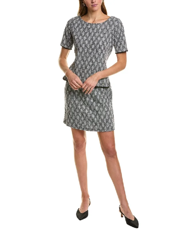 Weekend Flash Sale Isaac Mizrahi Boucle Wool-Blend Shift Dress