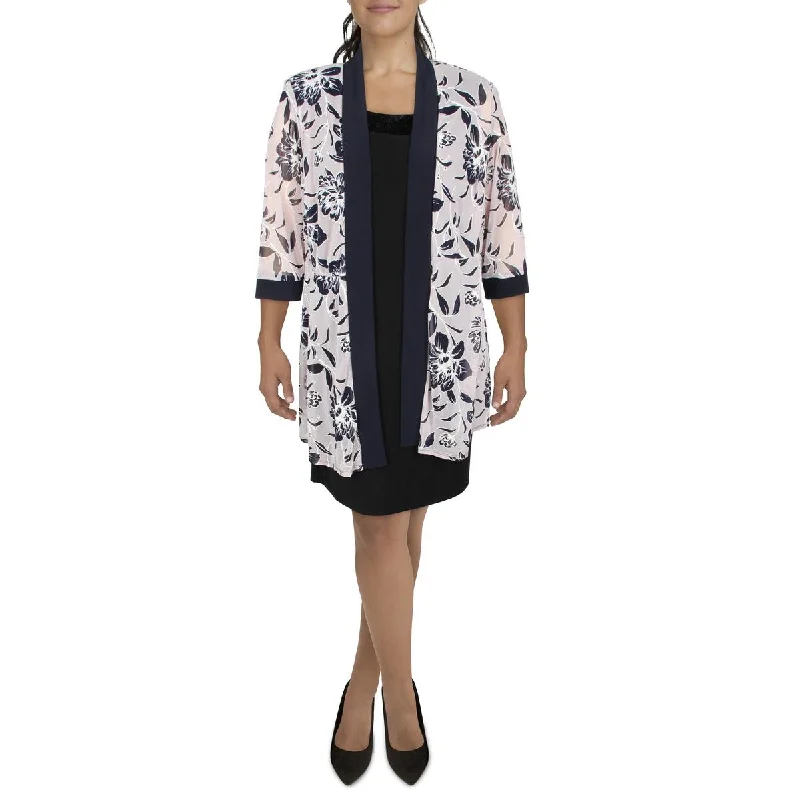 Seasonal Clearance Plus Womens Mesh Sheer Duster Blazer