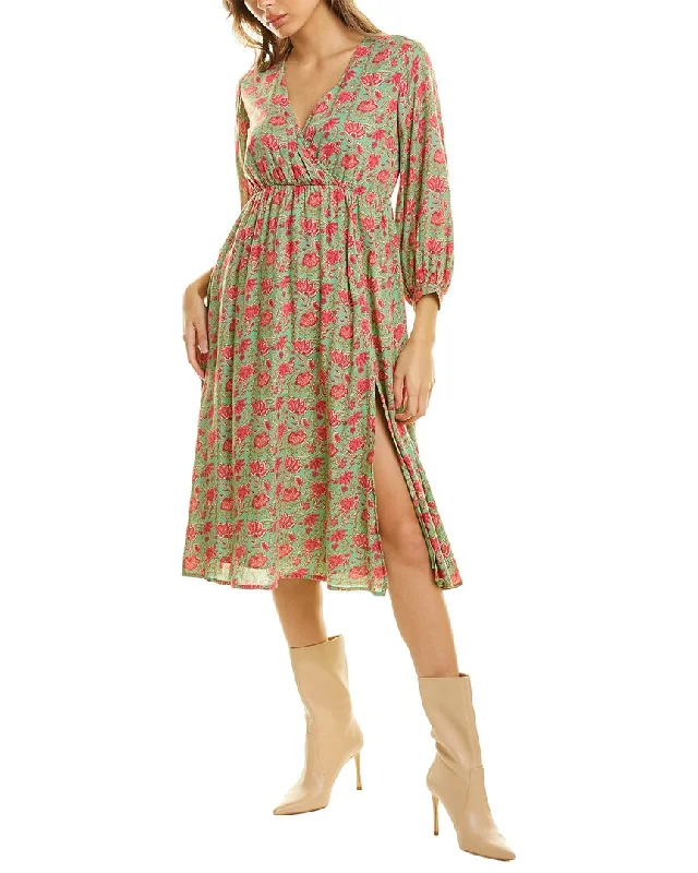 Exclusive Preview Celina Moon Wrap Midi Dress