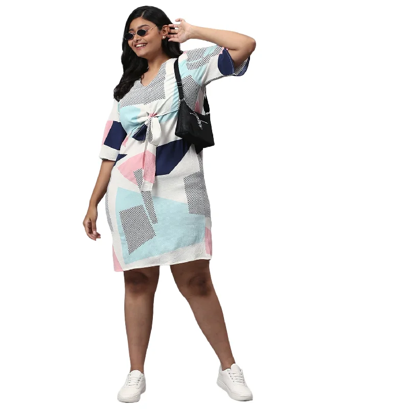 Exclusive Preview Women Printed Knee-length Dress