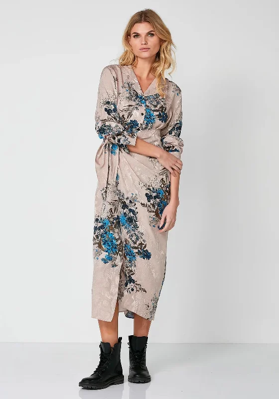 Friends and Family Sale Nu Denmark Riborg Patterned Maxi Dress, Electric Blue Multi