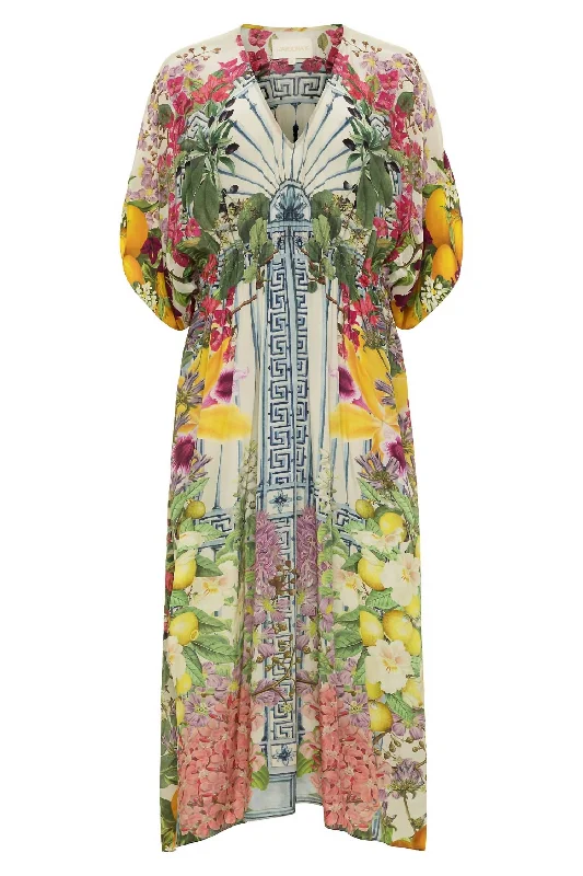 Price Smash Guida Kaftan In Floral Greek
