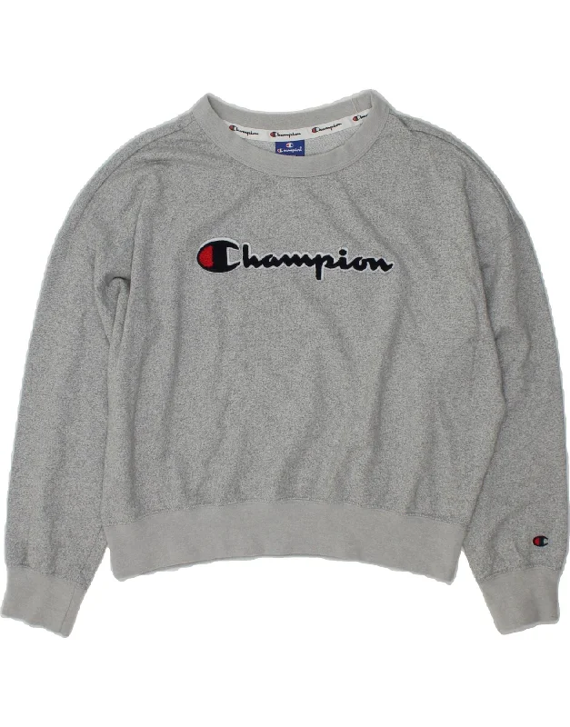 Unbeatable Prices CHAMPION Womens Oversized Crop Graphic Sweatshirt Jumper UK 10 Small Grey Unbeatable Prices CHAMPION Womens Oversized Crop Graphic Sweatshirt Jumper UK 10 Small Grey