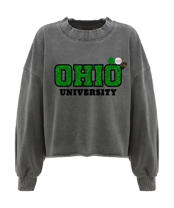 Online Only Sweatshirt crop porter pepper "UNIVERSITY"