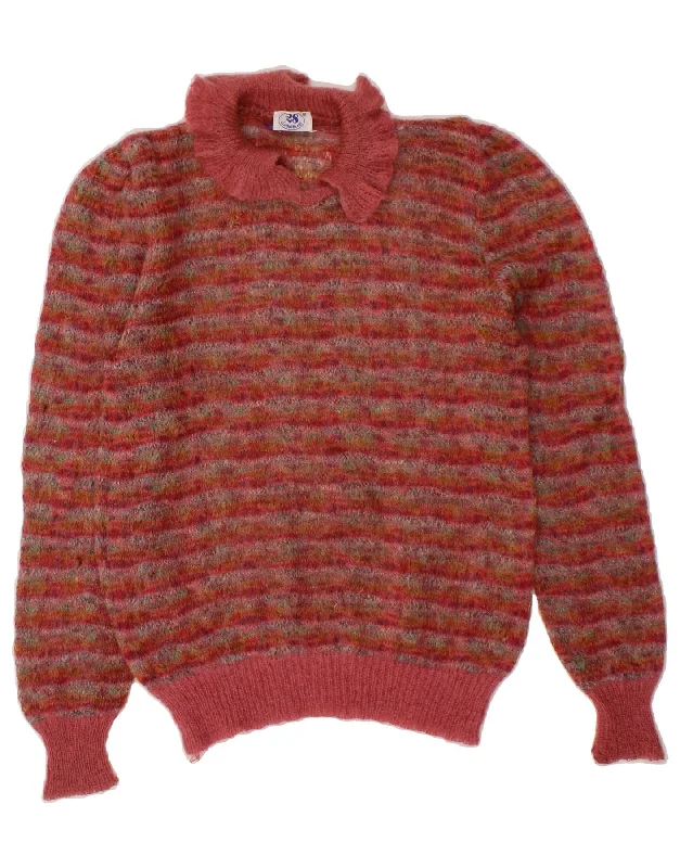 Great Deals VINTAGE Womens Polo Neck Jumper Sweater UK 14 Medium Pink Flecked Mohair Great Deals VINTAGE Womens Polo Neck Jumper Sweater UK 14 Medium Pink Flecked Mohair