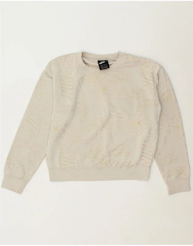 Blowout Sale NIKE Womens Oversized Graphic Sweatshirt Jumper UK 6 XS Off White Cotton Blowout Sale NIKE Womens Oversized Graphic Sweatshirt Jumper UK 6 XS Off White Cotton