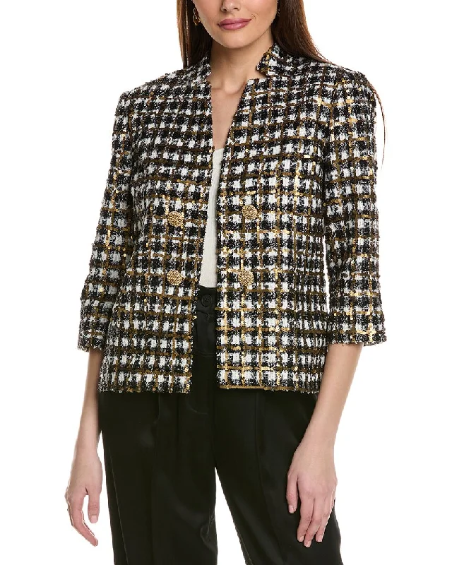 Price Cut St. John Embroidered Tweed Jacket