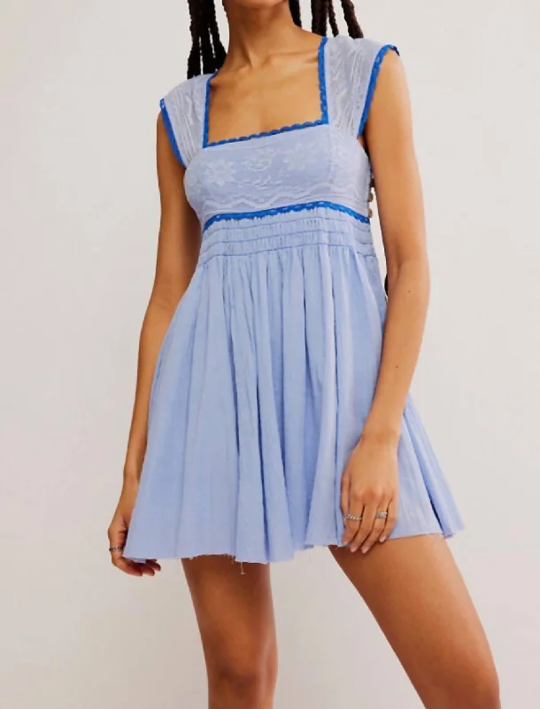 Super Bargain Heartland Mini Dress In Blue