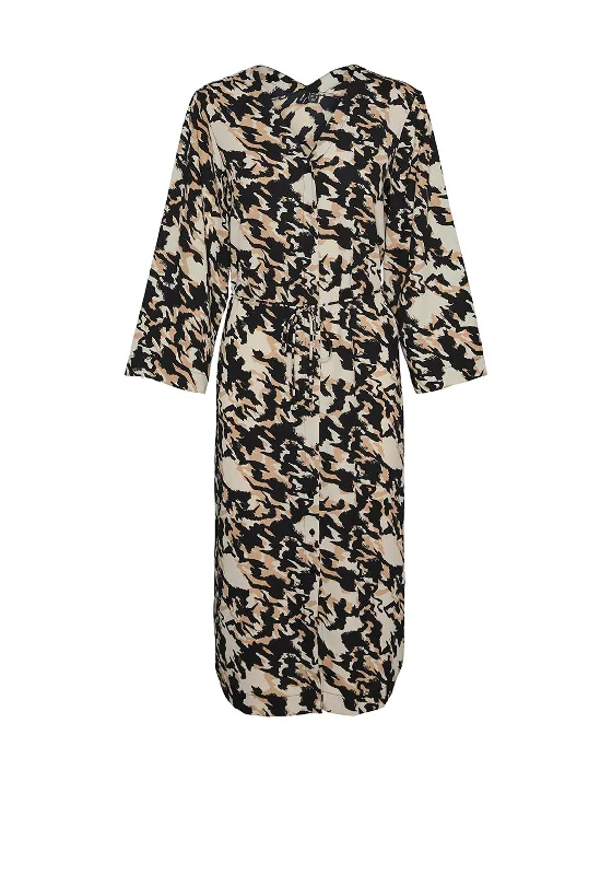 Closeout Sale Vero Moda Nora Maxi Shirt Midi Dress, Oatmeal