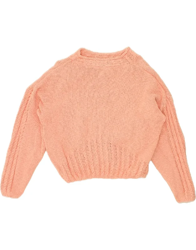 Super Sale ST. BERNARD Womens Oversized Boat Neck Jumper Sweater UK 14/16 Large Pink