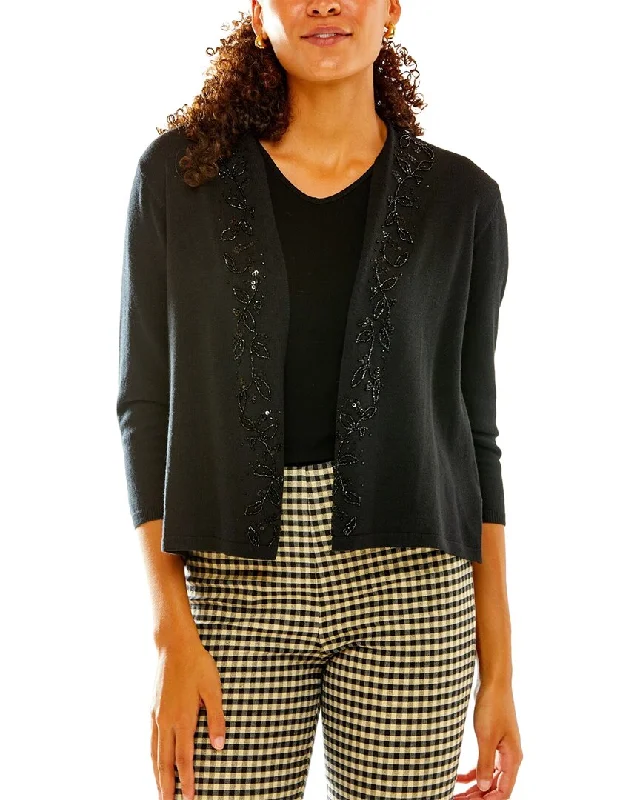Massive Deals Sara Campbell Beaded Cashmere-Blend Jackie