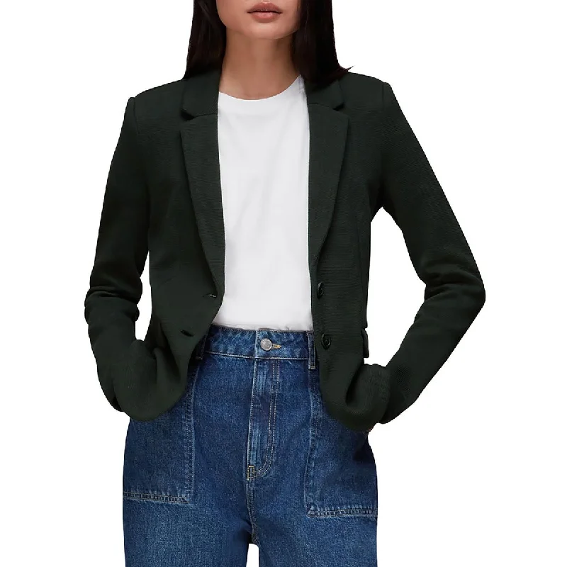 Extra Savings Womens Collar Jersey Two-Button Blazer