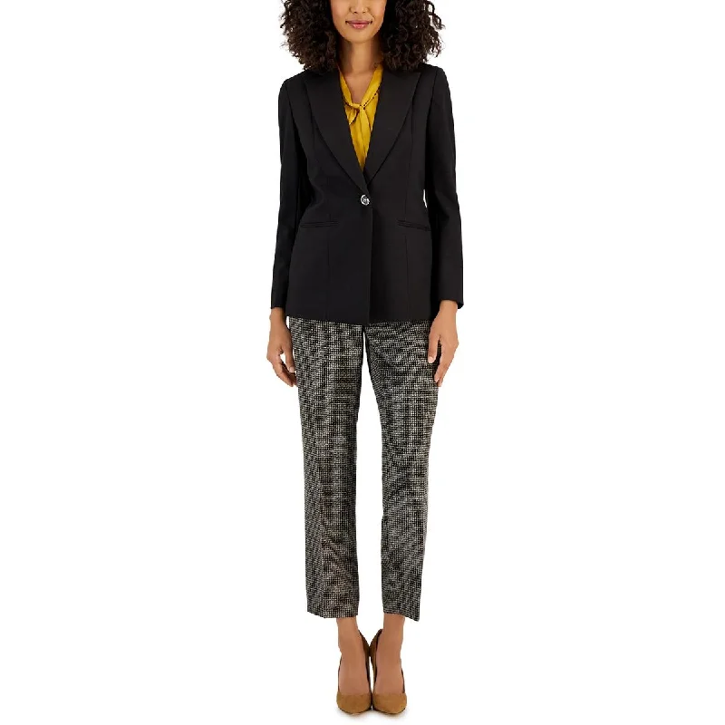 Price Drop Womens Shoulder Pads Long Sleeve One-Button Blazer