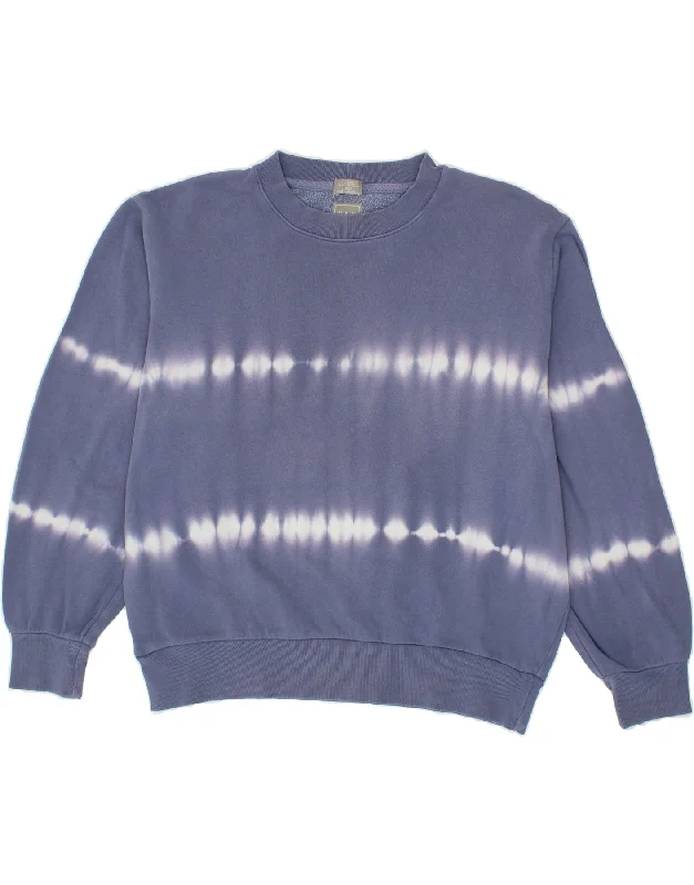 Bonus Savings GAP Womens Sweatshirt Jumper UK 14 Medium Blue Striped Cotton