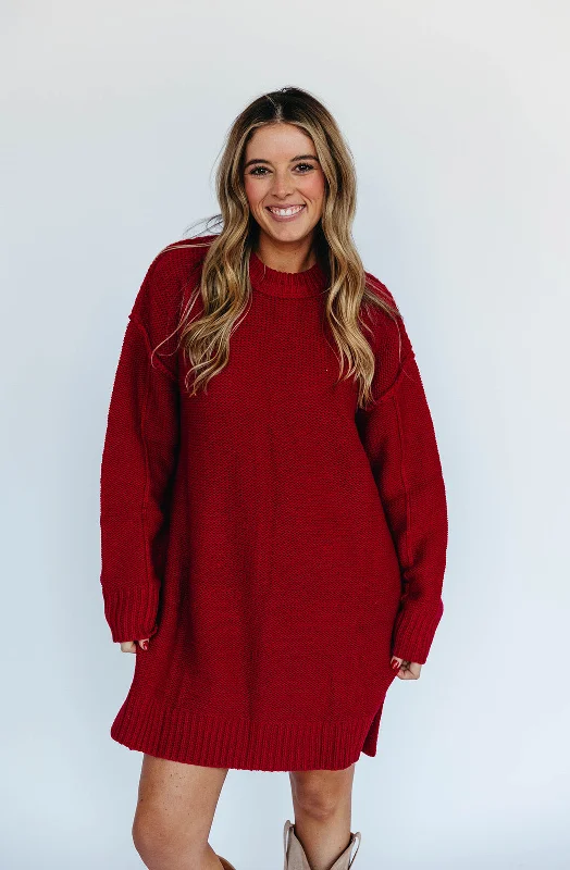 Price Break Walker Mini Dress - Red