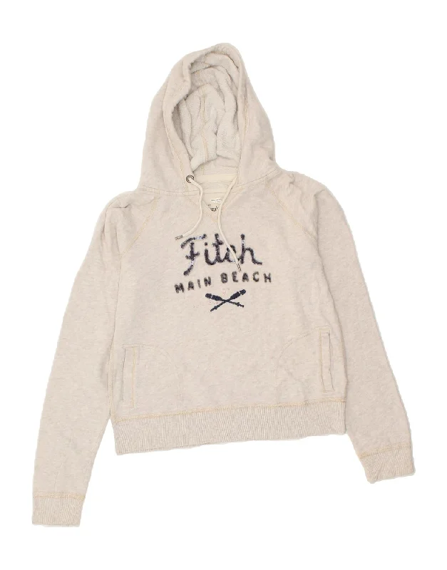 Clearance Sale ABERCROMBIE & FITCH Womens Crop Graphic Hoodie Jumper UK 16 Large Grey Clearance Sale ABERCROMBIE & FITCH Womens Crop Graphic Hoodie Jumper UK 16 Large Grey