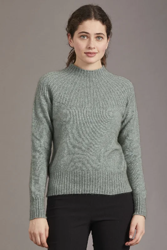 Limited Time Offer McDonald - Yoke Neck Cable Jersey in Merino Wool and Possum Fur