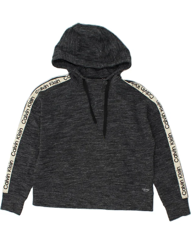 Early Access CALVIN KLEIN Womens Performance Graphic Hoodie Jumper UK 14 Medium Grey Early Access CALVIN KLEIN Womens Performance Graphic Hoodie Jumper UK 14 Medium Grey