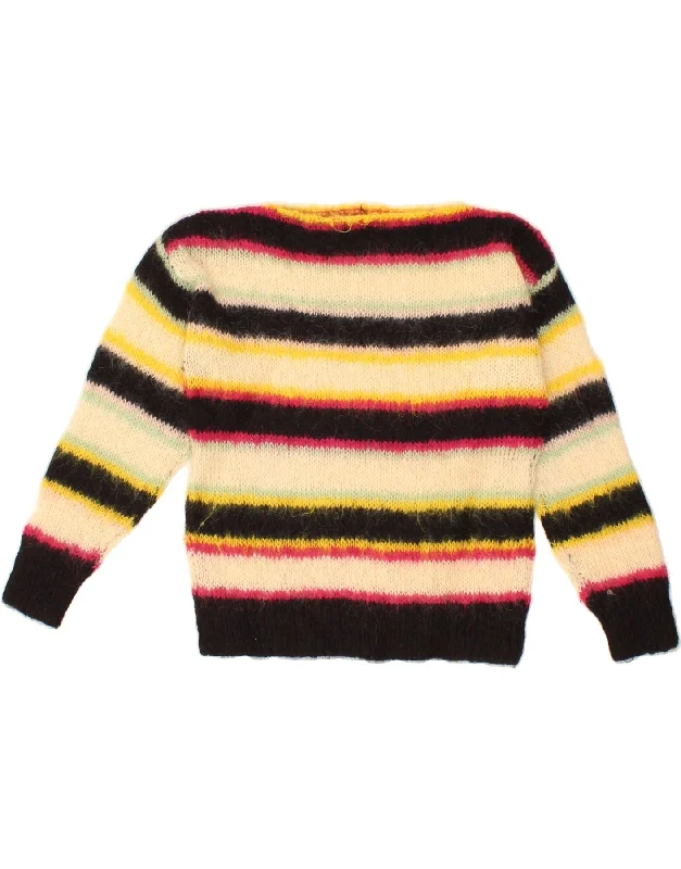 Incredible Offers VINTAGE Womens Boat Neck Jumper Sweater UK 14 Large Multicoloured Striped Incredible Offers VINTAGE Womens Boat Neck Jumper Sweater UK 14 Large Multicoloured Striped