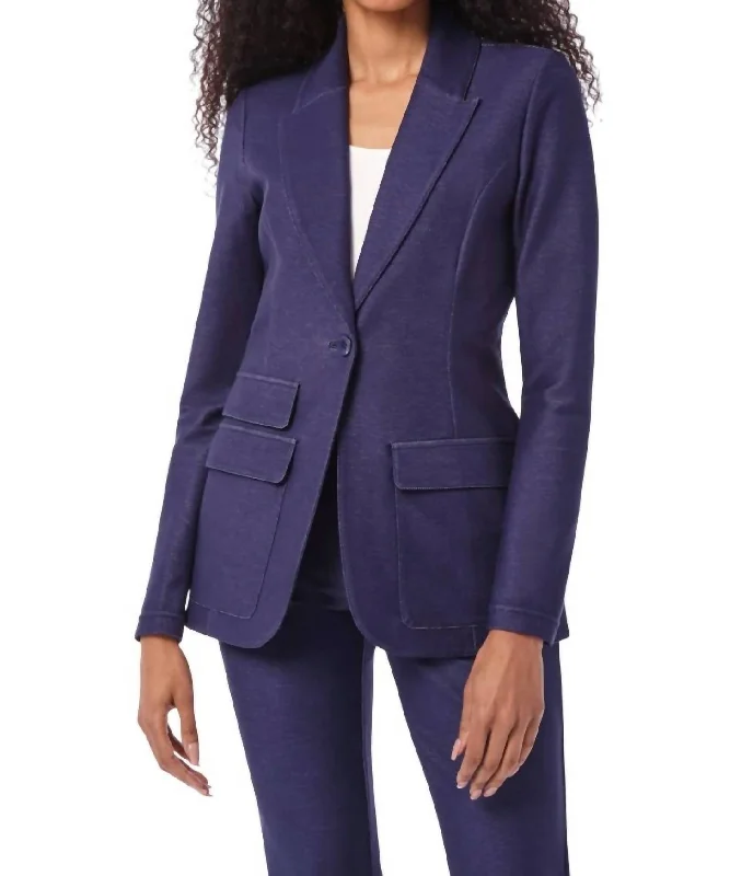Savings Bonanza Vesta Blazer In Medium Blue Wash